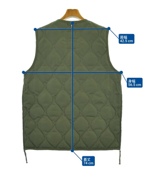 TAION（タイオン）ダウンジャケット/ダウンベスト カーキ サイズ:L メンズ/2200658573033