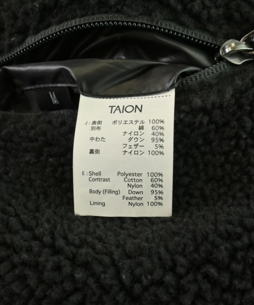 TAION（タイオン）ダウンコート 黒 サイズ:M レディース/2200723603016