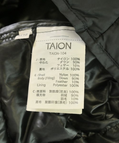 TAION（タイオン）ダウンジャケット/ダウンベスト 黒 サイズ:M レディース/2200724228010