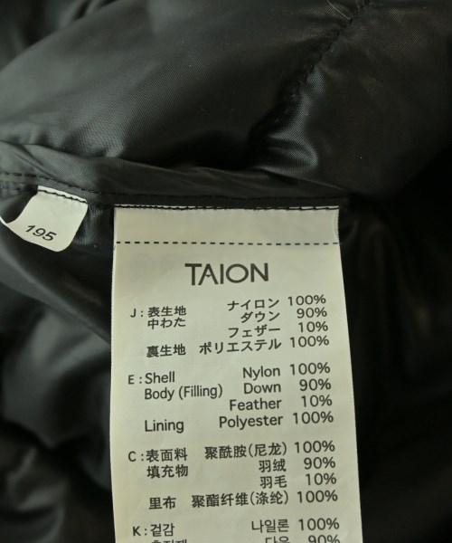TAION（タイオン）ダウンジャケット/ダウンベスト 黒 サイズ:L レディース/2200683185126