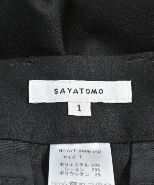 SAYATOMO（サヤトモ）スラックス 黒 サイズ:1(S位) メンズ/2200671867492