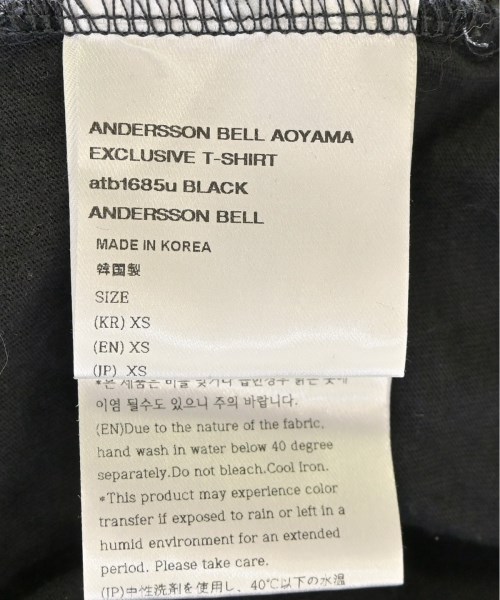 ANDERSSON BELL（アンダースンベル）Tシャツ・カットソー 黒 サイズ:XS レディース/2200714264011