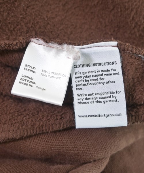 CAMIEL FORTGENS（カミエルフォートヘンス）スウェット 茶 サイズ:XS メンズ/2200634254048