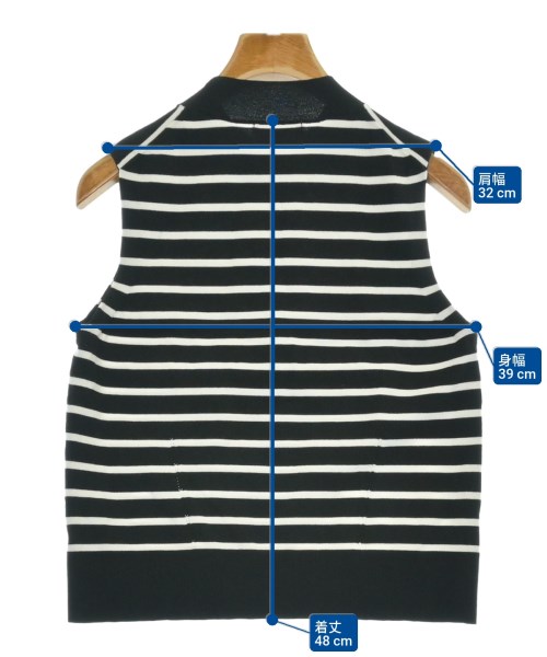 Rythme KUMIKYOKU（リトゥムクミキョク）ベスト/ノースリーブ 黒 サイズ:2(M位) レディース/2200670899043