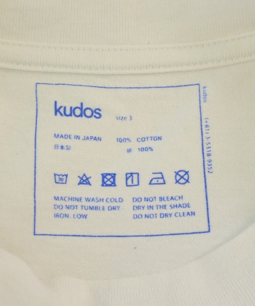kudos（クードス）Tシャツ・カットソー 白 サイズ:3(L位) メンズ/2200656668038