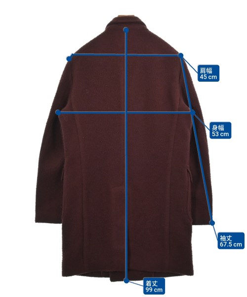 ROYAL ROW（ロイヤルロウ）チェスターコート 赤 サイズ:48(L位) メンズ/2200622407012