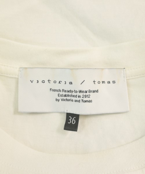 VICTORIA/TOMAS（ビクトリアトマス）Tシャツ・カットソー 白 サイズ:36(XS位) レディース/2200697989055