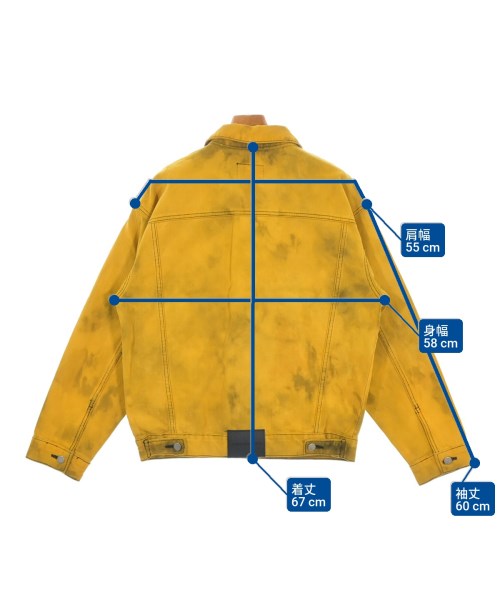 ANOTHERYOUTH（アナザーユース）デニムジャケット 黄 サイズ:-(L位) メンズ/2200676085044