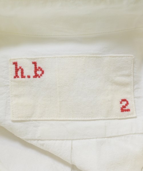 h.b（エッチビー）カジュアルシャツ 白 サイズ:2(M位) メンズ/2200699349178