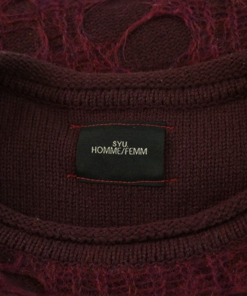 SYU.HOMME（シュウオム）ニット・セーター 赤 サイズ:2(M位) メンズ/2200656072057