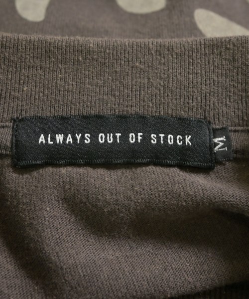 ALWAYS OUT OF STOCK（オールウェイズアウトオブストック）Tシャツ・カットソー 茶 サイズ:M メンズ/2200598594709