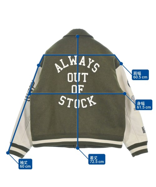 ALWAYS OUT OF STOCK（オールウェイズアウトオブストック）スタジャン カーキ サイズ:L メンズ/2200692328033