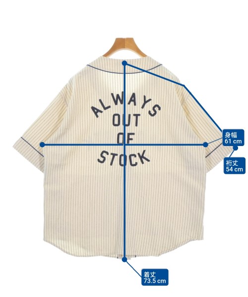 ALWAYS OUT OF STOCK（オールウェイズアウトオブストック）カジュアルシャツ 黄 サイズ:L メンズ/2200692328057