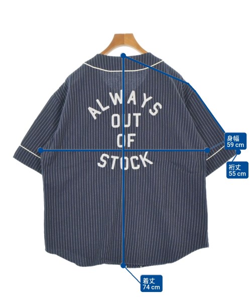 ALWAYS OUT OF STOCK（オールウェイズアウトオブストック）カジュアルシャツ 紺 サイズ:L メンズ/2200692328224