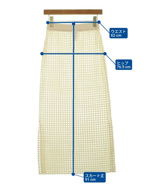 AMOMENTO（アモーメント）ロング・マキシ丈スカート 白 サイズ:-(M位) レディース/2200619891046