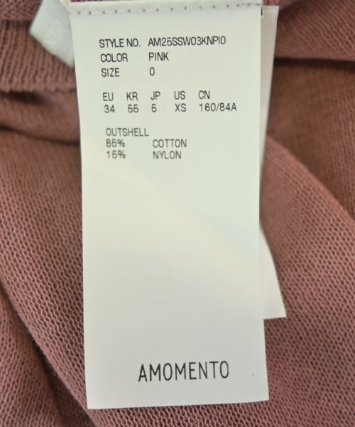 AMOMENTO（アモーメント）ニット・セーター ピンク サイズ:34(XS位) レディース/2200720346107