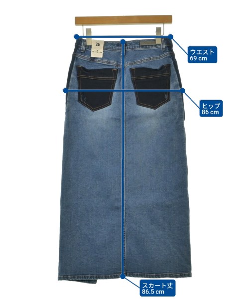INDIMARK（インディマーク）ロング・マキシ丈スカート 青 サイズ:26(M位) レディース/2200644208062