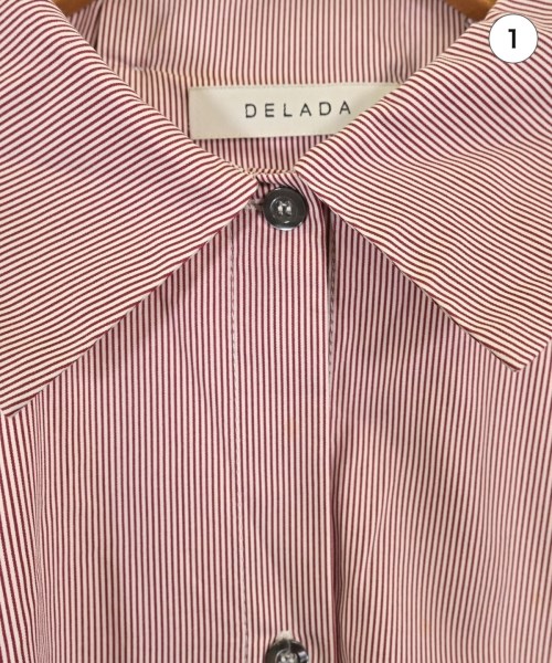 DELADA（デラダ）カジュアルシャツ 赤 サイズ:S レディース/2200644201049