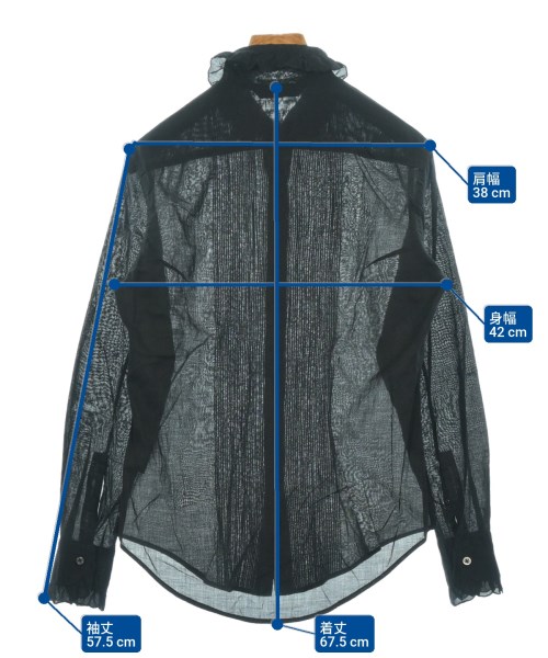 R by 45rpm（アールバイフォーティファイブアールピーエム）カジュアルシャツ 黒 サイズ:-(M位) レディース/2200611720085