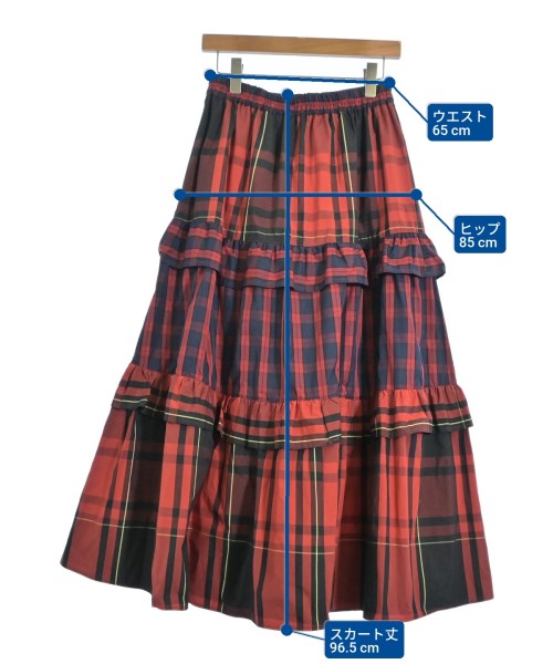 Freada（フリーダ）ロング・マキシ丈スカート 赤 サイズ:ONE レディース/2200635519139