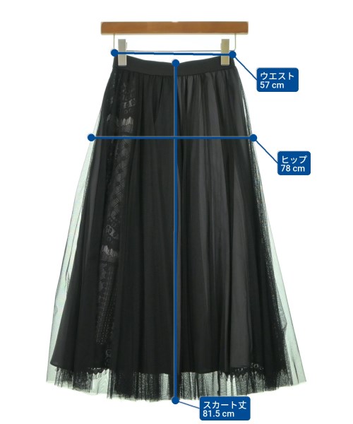 LUGIVA（ルギヴァ）ロング・マキシ丈スカート 黒 サイズ:38(M位) レディース/2200603176180