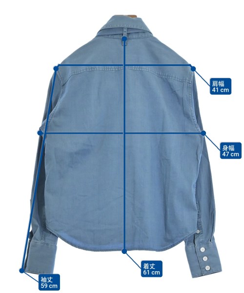 l'heritage martinique（レリタージュマルティニーク）カジュアルシャツ 青 サイズ:F レディース/2200672250033