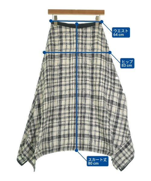 l'heritage martinique（レリタージュマルティニーク）ロング・マキシ丈スカート 白 サイズ:1(S位) レディース/2200642668042