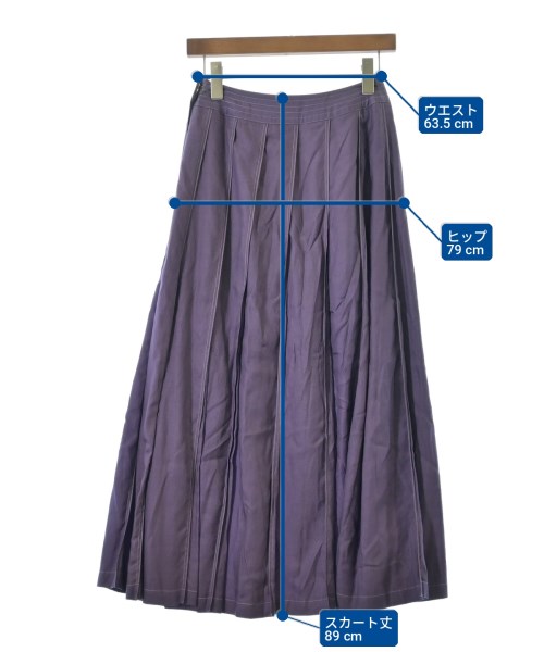 l'heritage martinique（レリタージュマルティニーク）ロング・マキシ丈スカート 紫 サイズ:1(S位) レディース/2200703836038