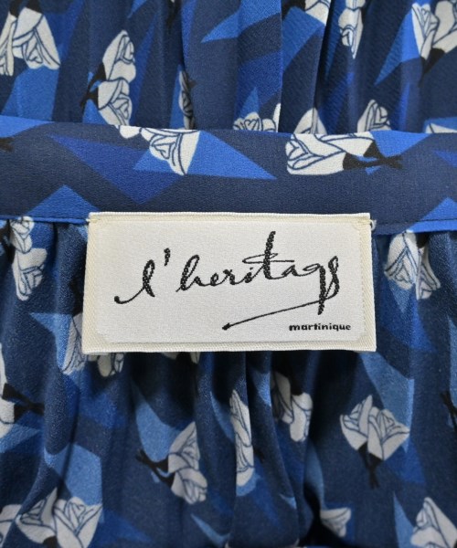 l'heritage martinique（レリタージュマルティニーク）ロング・マキシ丈スカート 青 サイズ:-(M位) レディース/2200665398117