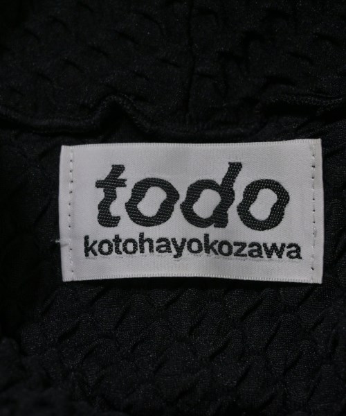 todo kotohayokozawa（トゥードゥー コトハヨコザワ）ワンピース 黒 サイズ:M レディース/2200680136060