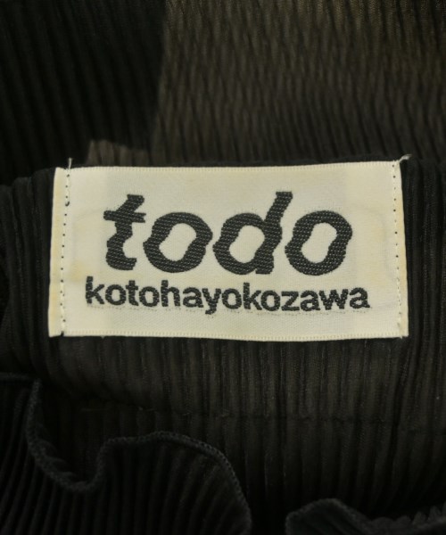 todo kotohayokozawa（トゥードゥー コトハヨコザワ）カジュアルシャツ 黒 サイズ:F レディース/2200656477012