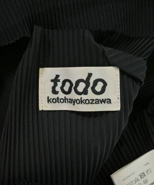 todo kotohayokozawa（トゥードゥー コトハヨコザワ）Tシャツ・カットソー 黒 サイズ:-(M位) レディース/2200733758034