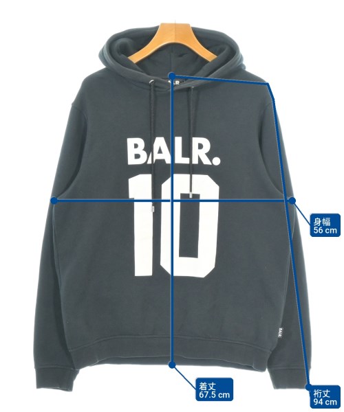 BALR.（ボーラ―）パーカー 黒 サイズ:M メンズ/2200701172046