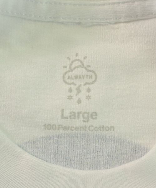 ALWAYTH（オールウェイス）Tシャツ・カットソー 白 サイズ:L メンズ/2200625780051