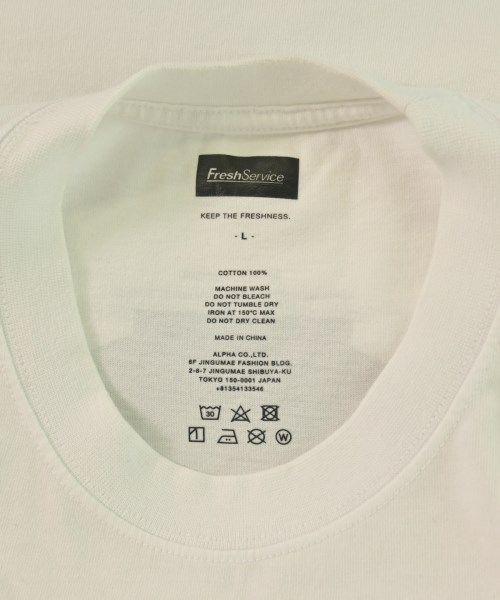FreshService（フレッシュサービス）Tシャツ・カットソー 白 サイズ:L メンズ/2200615602080