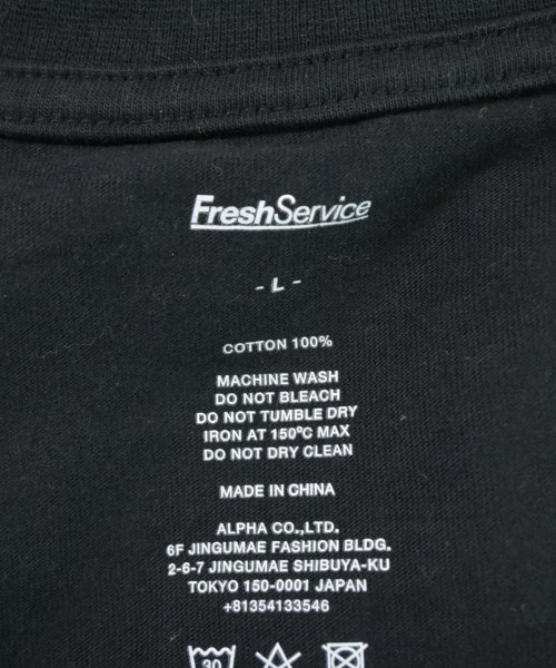 FreshService（フレッシュサービス）Tシャツ・カットソー 黒 サイズ:L メンズ/2200684441047