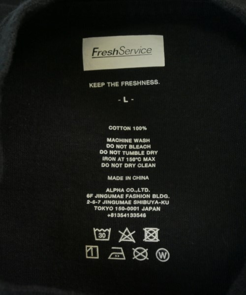 FreshService（フレッシュサービス）Tシャツ・カットソー 黒 サイズ:L メンズ/2200688683245