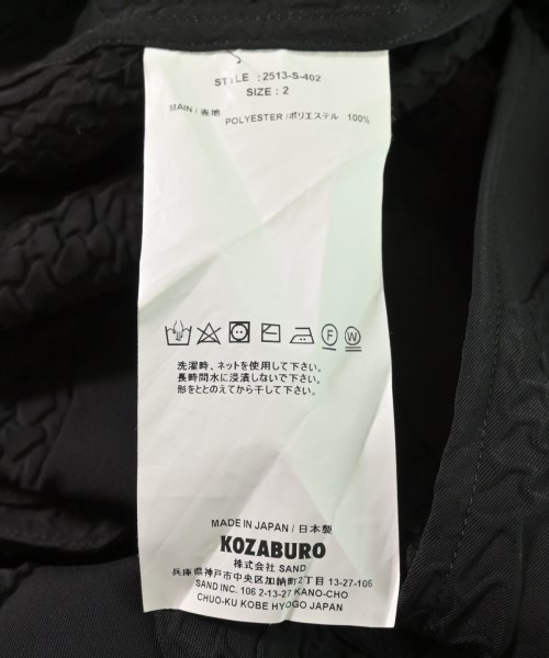 KOZABURO（コウザブロウ）カジュアルシャツ 黒 サイズ:2(M位) メンズ/2200661215098