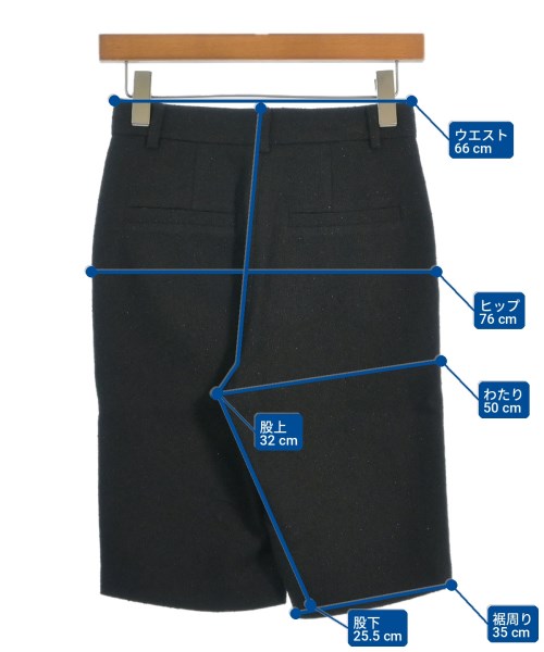 SYSTEM（システム）ショートパンツ 黒 サイズ:XS レディース/2200714978239
