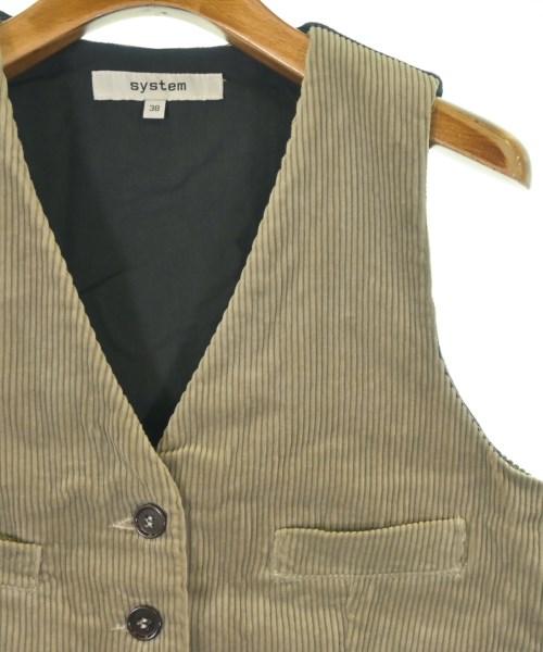 SYSTEM（システム）ベスト グレー サイズ:38(S位) レディース/2200663987092
