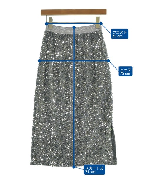 COEL（コエル）ロング・マキシ丈スカート シルバー サイズ:38(M位) レディース/2200646928661