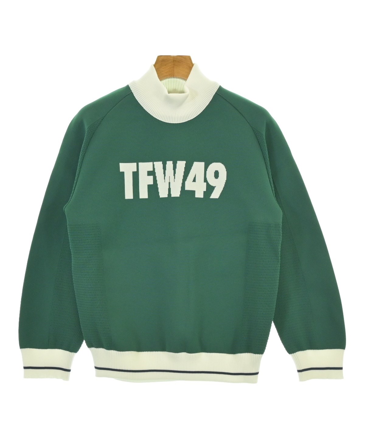 TFW49 ロゴ入り ニット　サイズXL新品 TFW49（ティーエフダブリュー）ニット・セーター 緑 サイズ:S