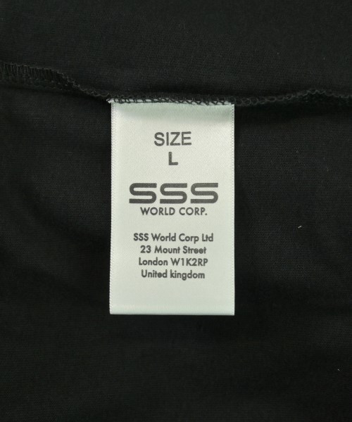 SSS WORLD CORP（トリプルエスワールドコープ）Tシャツ・カットソー 黒 サイズ:L メンズ/2200702357053