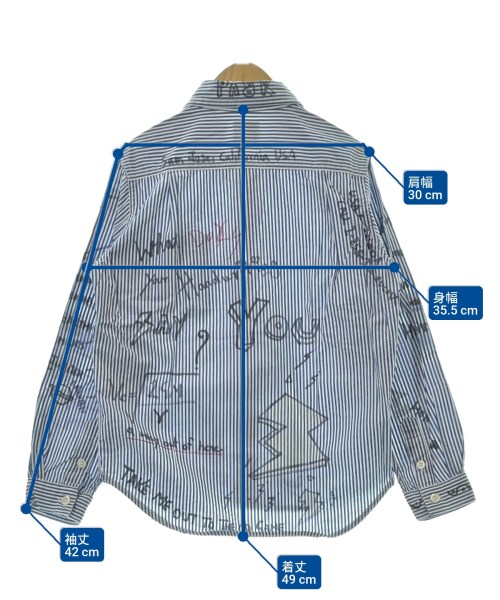 THE PARK SHOP（ザパークショップ）シャツ 青 サイズ:125(9T-10T) キッズ/2200669480061