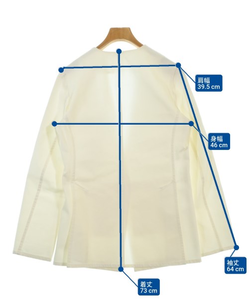 GABRIELA COLL GARMENTS（ガブリエラコールガーメンツ）ノーカラージャケット 白 サイズ:S レディース/2200678986097