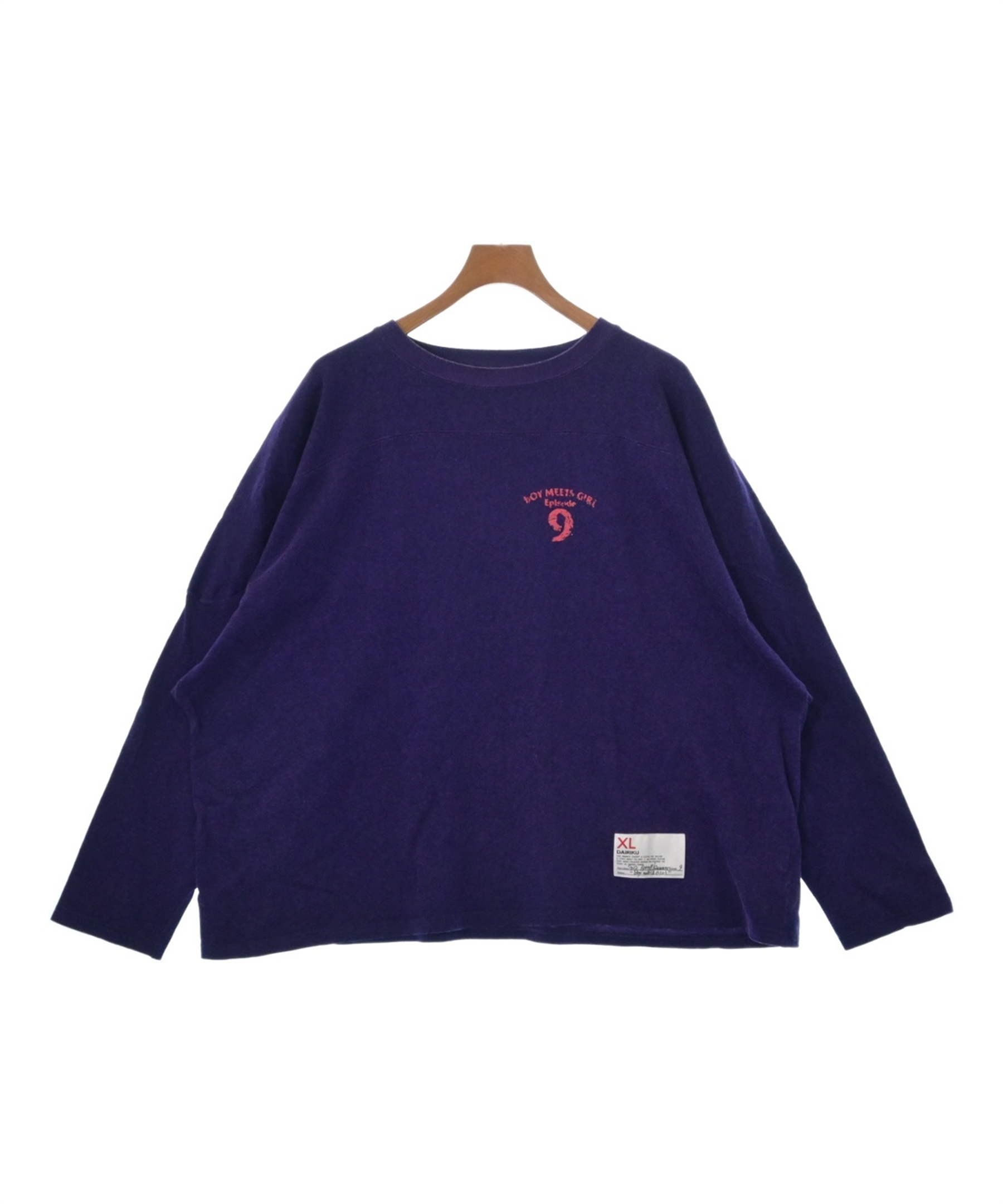 DAIRIKU ダイリク Tシャツ・カットソー 紫 XL 9689523N0004 DAIRIKU（ダイリク）Tシャツ・カットソー 紫 サイズ:XL メンズ