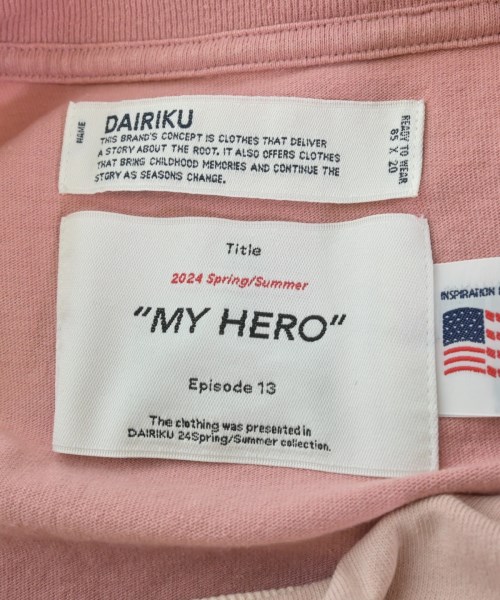 DAIRIKU（ダイリク）Tシャツ・カットソー ピンク サイズ:F メンズ/2200638984057