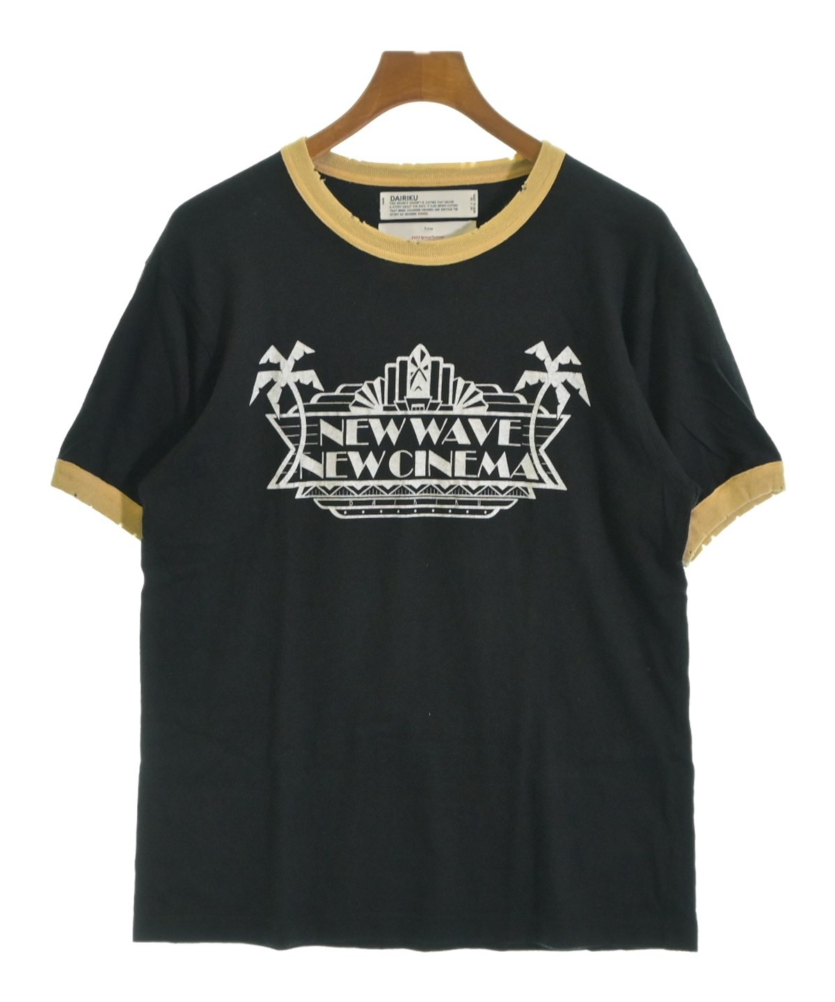 DAIRIKUVintageFootballTeeダイリク22SS C-5 XL DAIRIKU（ダイリク）Tシャツ・カットソー 黒 サイズ:L メンズ