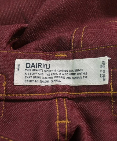 DAIRIKU（ダイリク）その他 赤 サイズ:27(XS位) メンズ/2200623552063