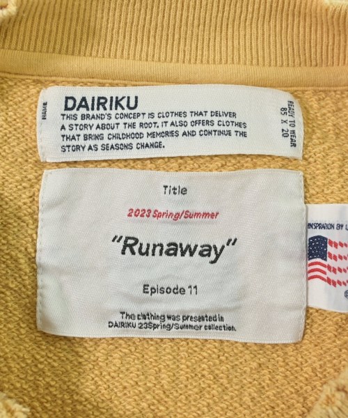 DAIRIKU（ダイリク）スウェット 黄 サイズ:M メンズ/2200634258022